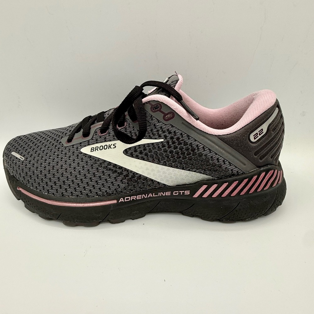 Brooks Adrenaline GTS 22 Womens Running Shoes Grey Pink 1203531B015 Size 9 B - Picture 5 of 14